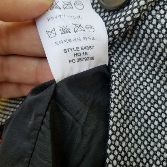 J. Crew black and white mini dot wool blazer size 4 - Picture 4 of 7